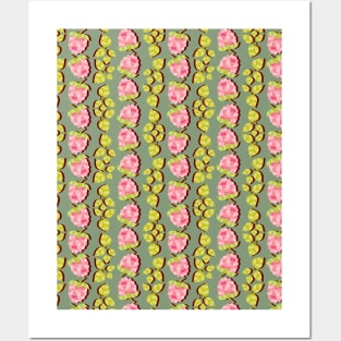 Raspberry Boom Seamless Surface Pattern Design Posters and Art